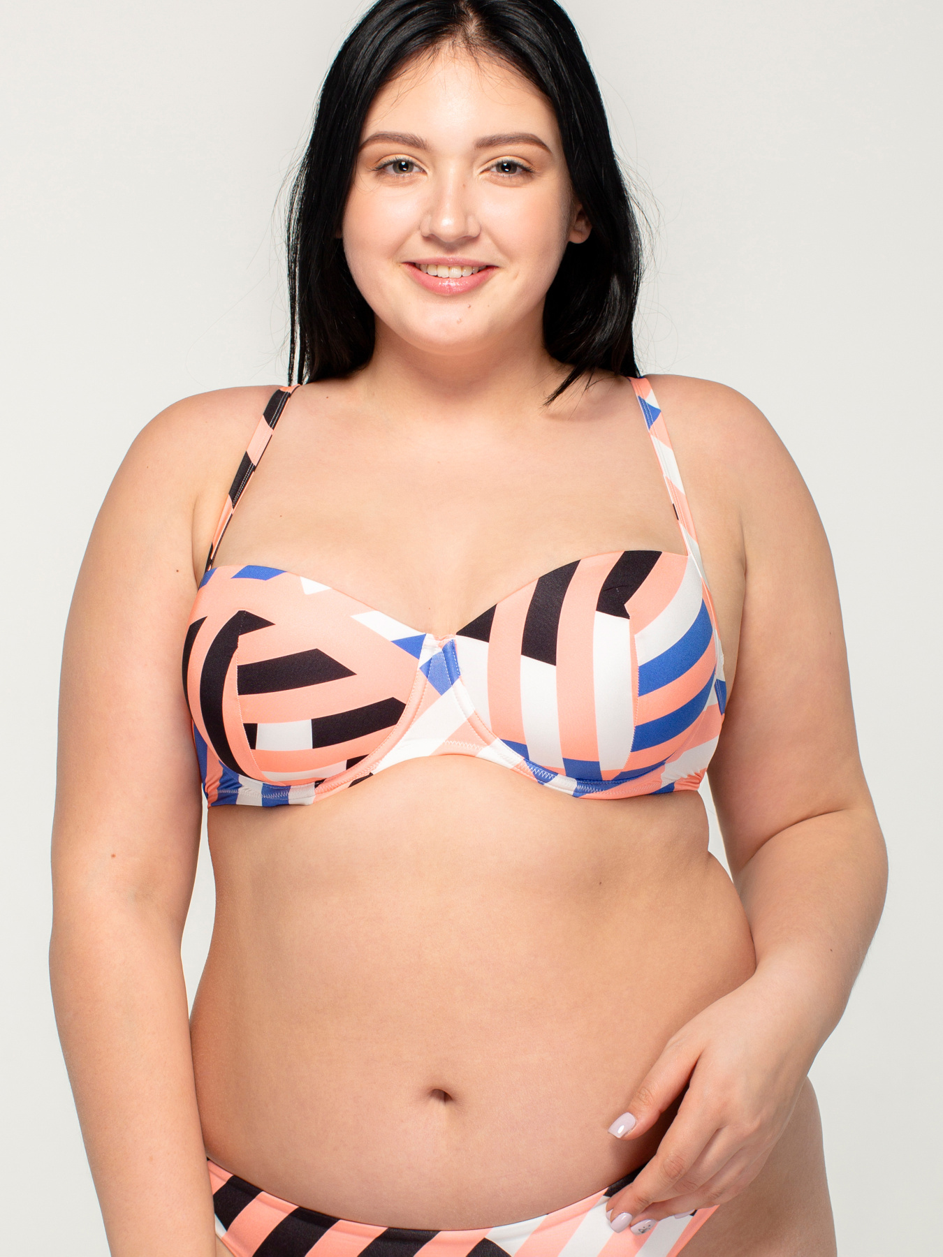 Верх купальника Brabrabra модель SO205033_print-peach Фото