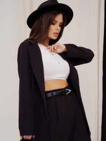 Діловий костюм ISSA Plus модель 12932_black Фото