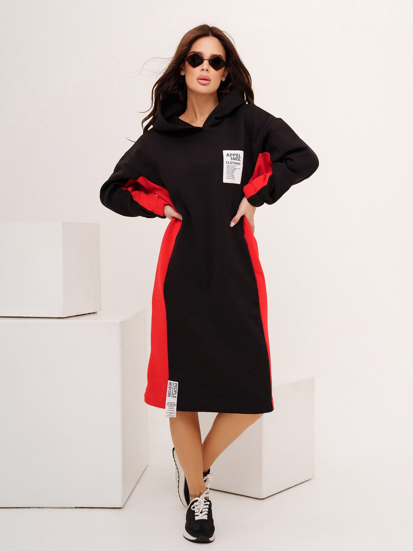 Платье миди ISSA Plus модель 13529_black Фото