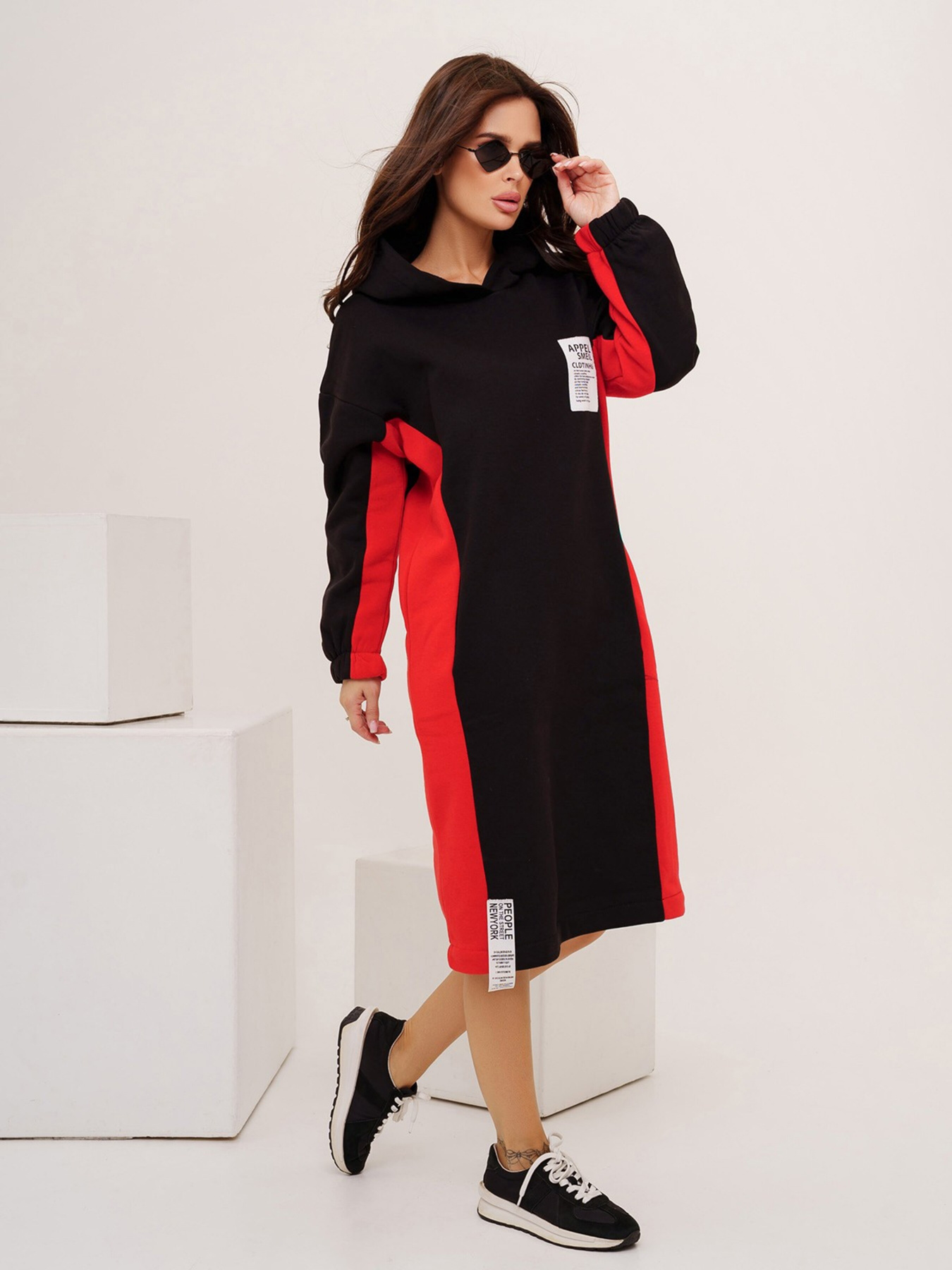 Платье миди ISSA Plus модель 13529_black Фото