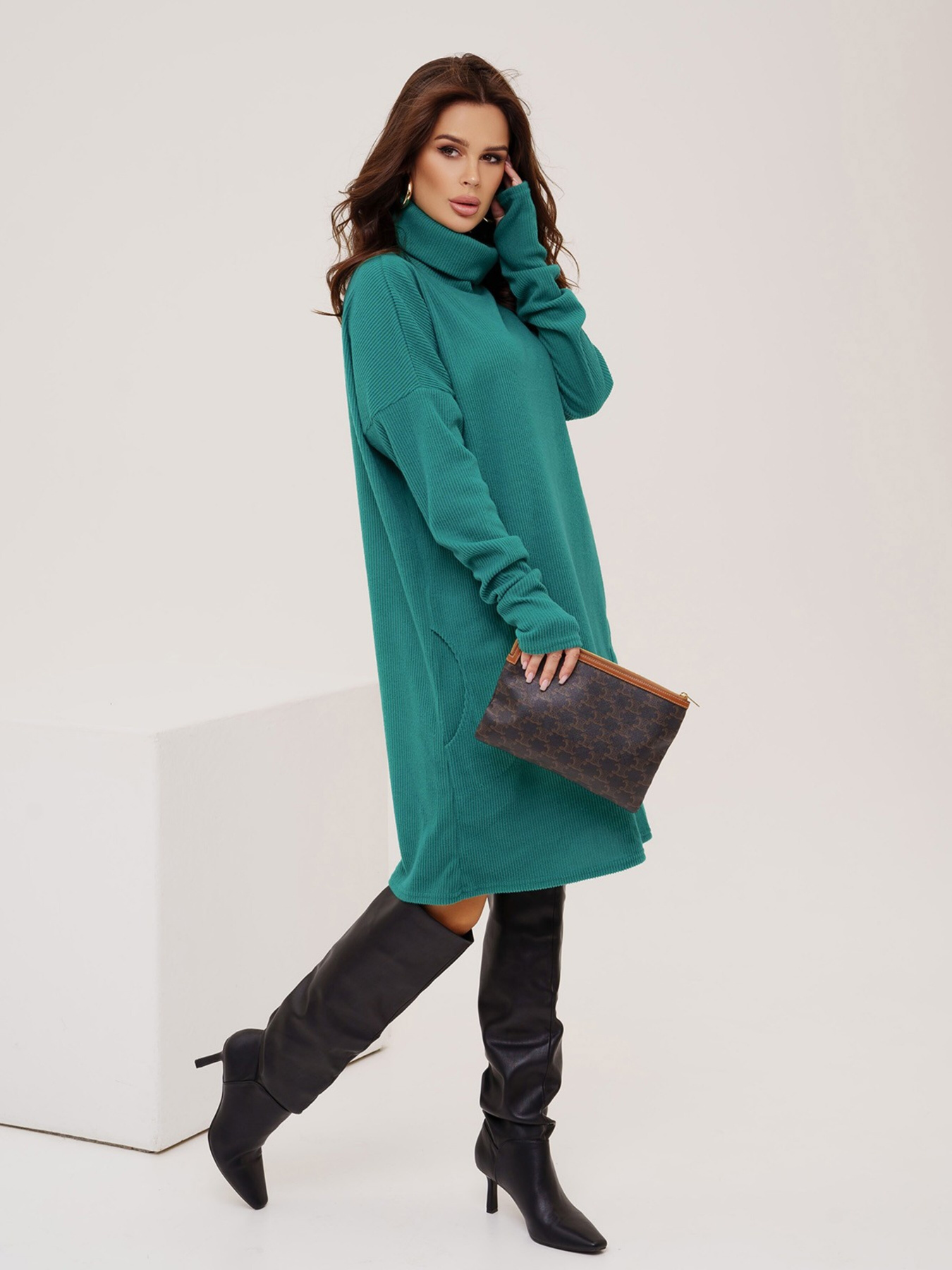 Платье мини ISSA Plus модель 13530_green Фото