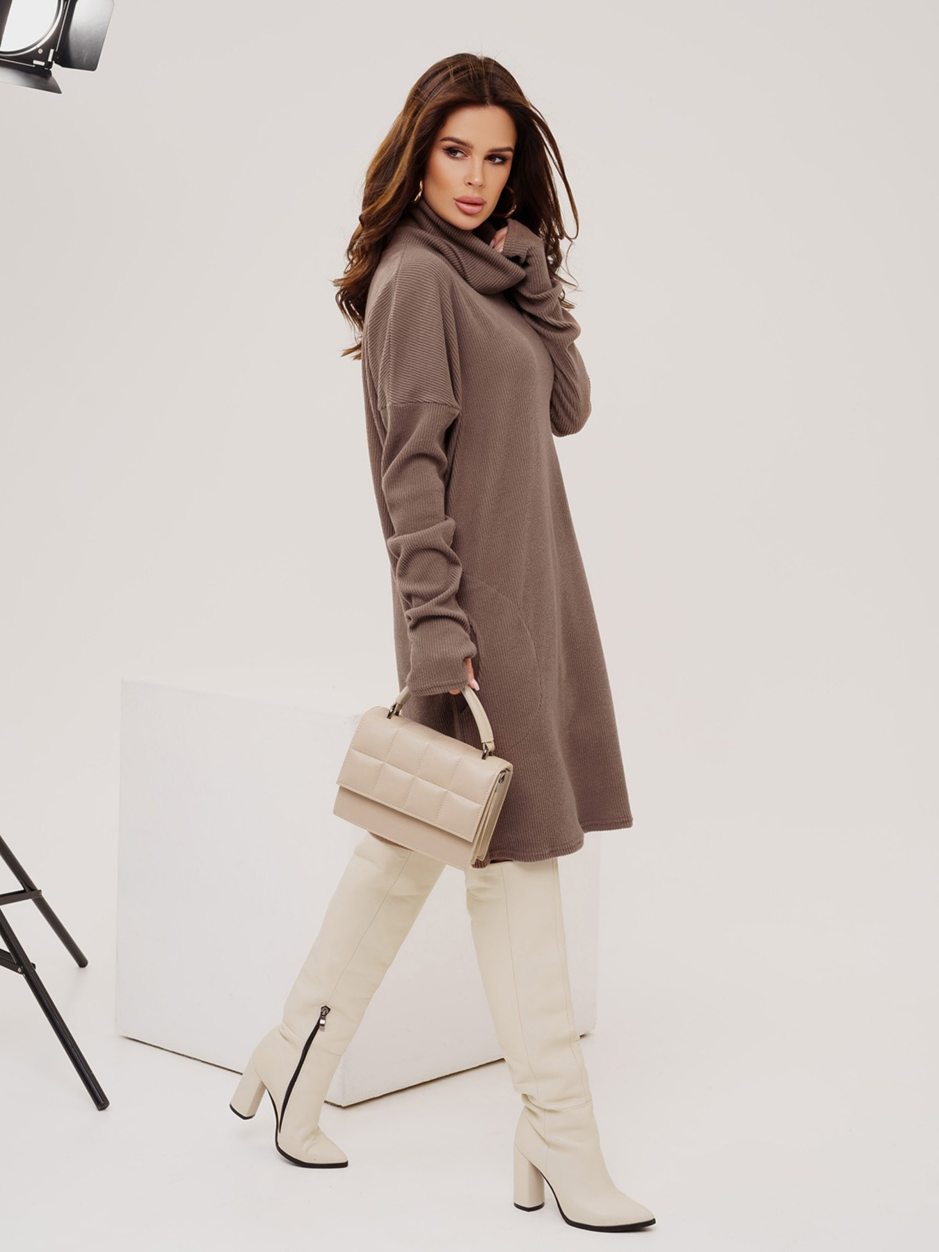 Платье мини ISSA Plus модель 13530_brown Фото