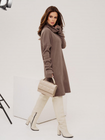 Платье мини ISSA Plus модель 13530_brown Фото