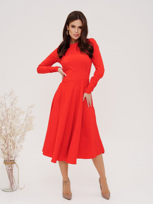 Сукня міді ISSA Plus модель 13534_red Фото