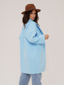 Пальто ISSA Plus модель 13539_голубой Фото