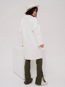 Пальто ISSA Plus модель 13539_молочный Фото