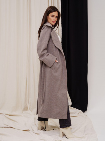 Пальто ISSA Plus модель 13542_brown Фото