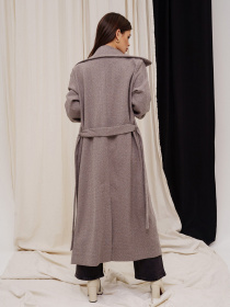 Пальто ISSA Plus модель 13542_brown Фото