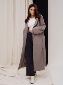 Пальто ISSA Plus модель 13542_brown Фото