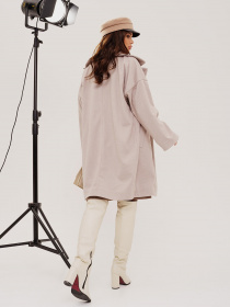 Пальто ISSA Plus модель 13543_beige Фото