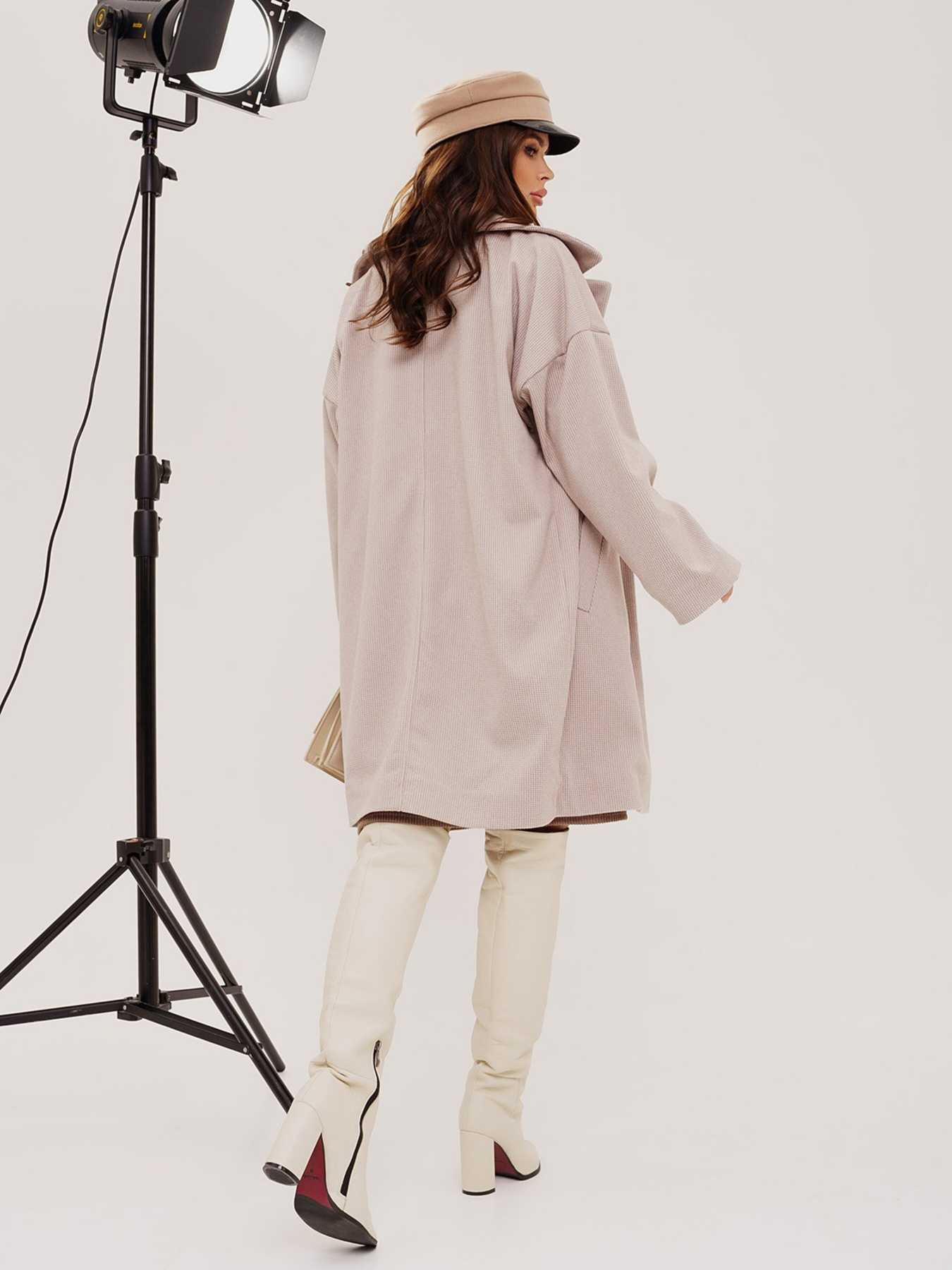 Пальто ISSA Plus модель 13543_beige Фото