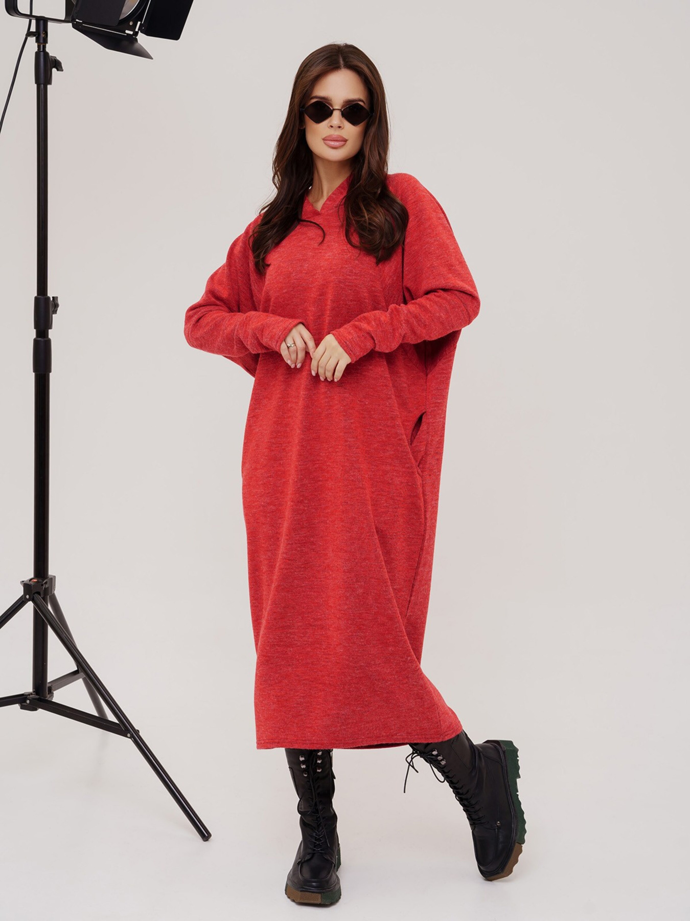 Платье миди ISSA Plus модель 13547_red Фото