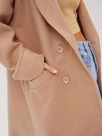 Пальто ISSA Plus модель 13549_beige Фото