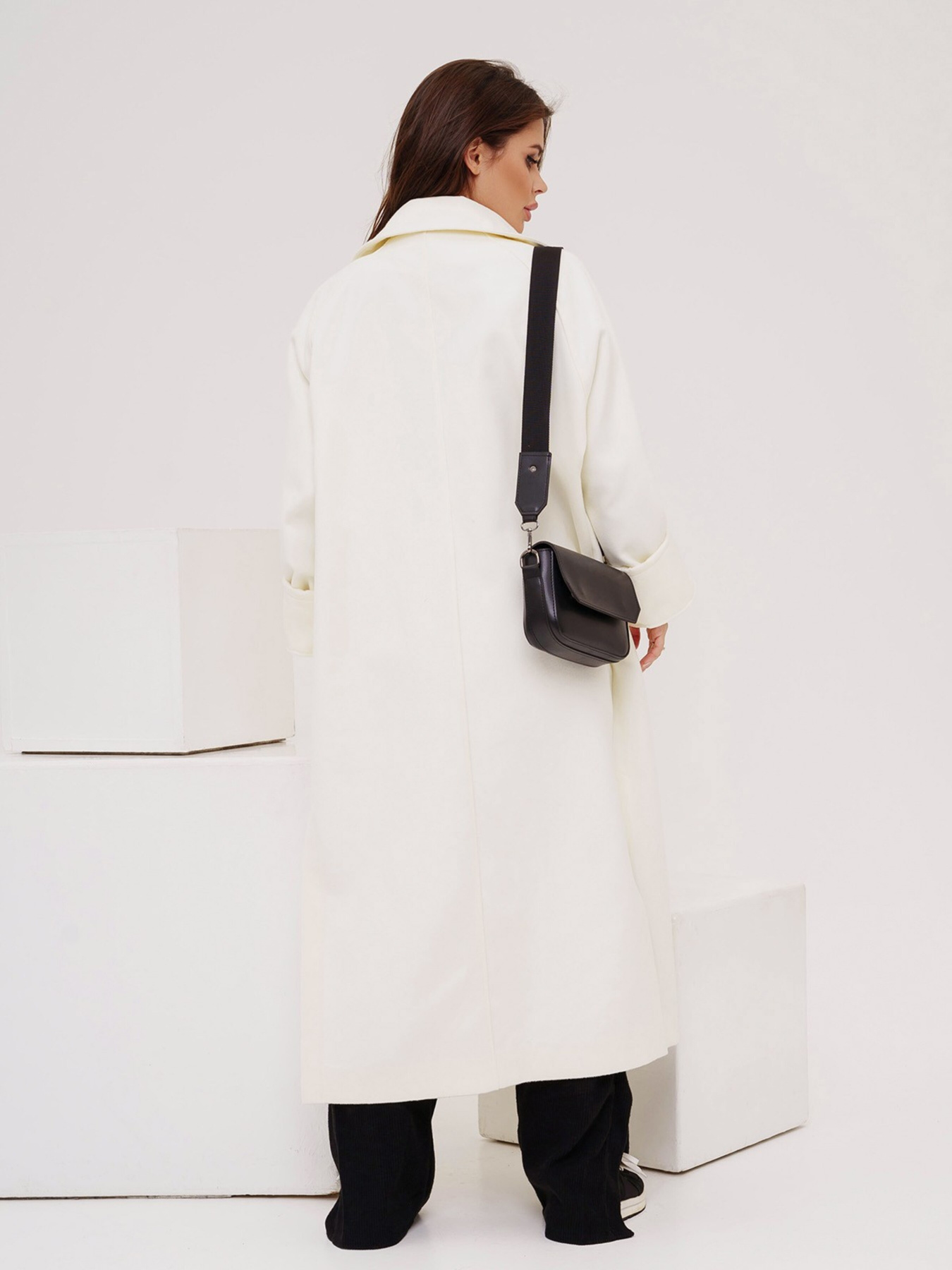 Пальто ISSA Plus модель 13549_milky Фото