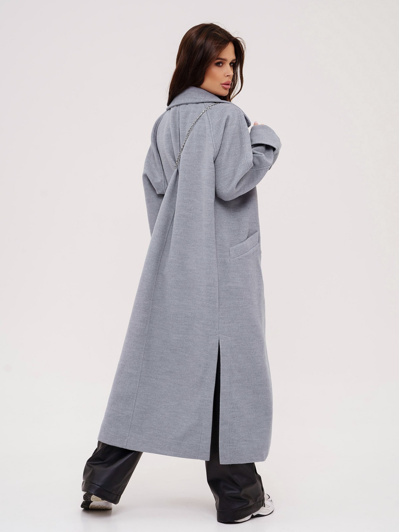 Пальто ISSA Plus модель 13549_grey Фото