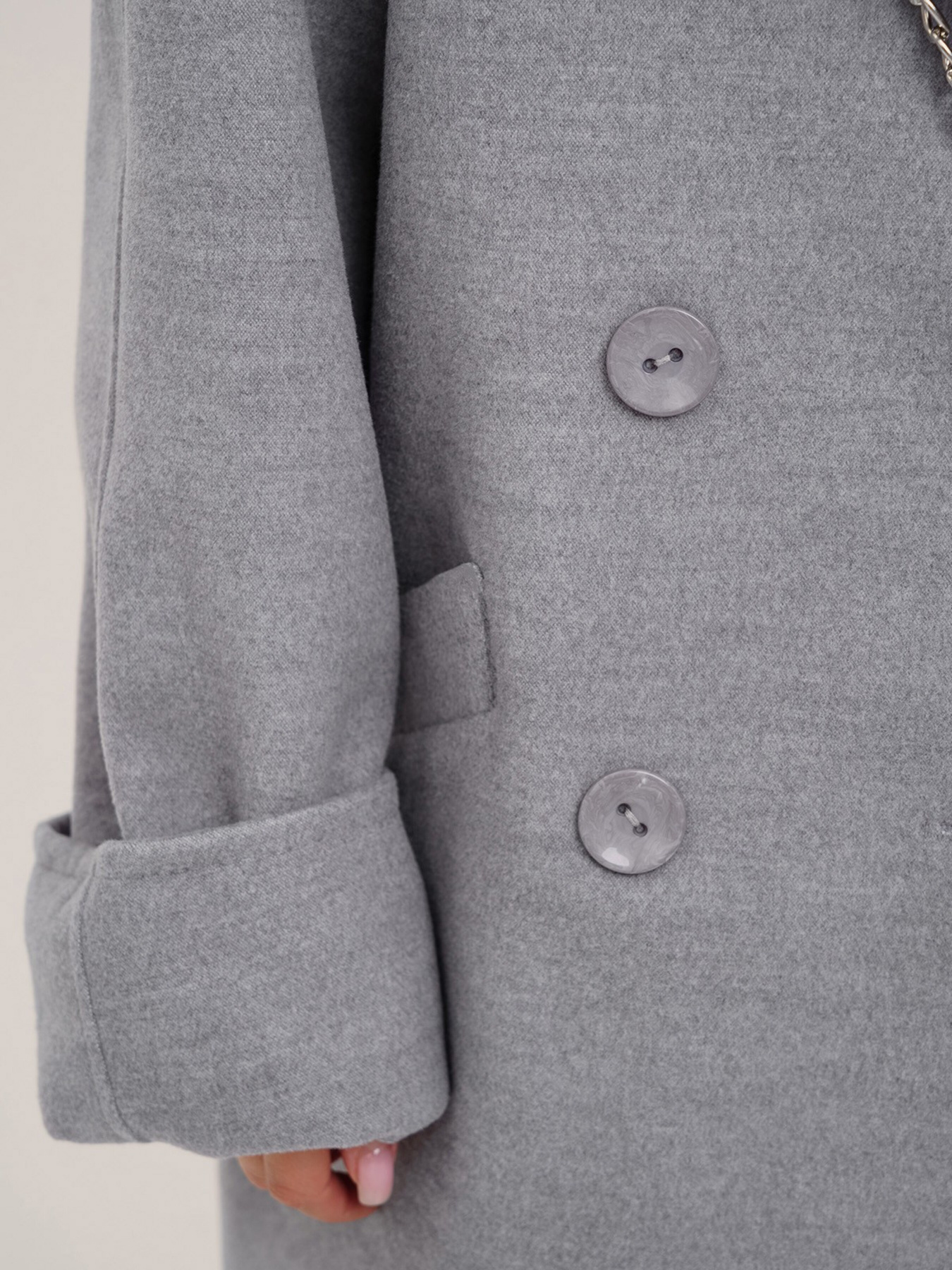 Пальто ISSA Plus модель 13549_grey Фото