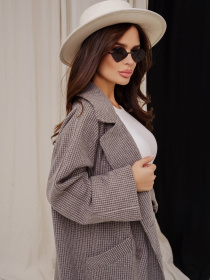 Пальто ISSA Plus модель 13550_grey Фото