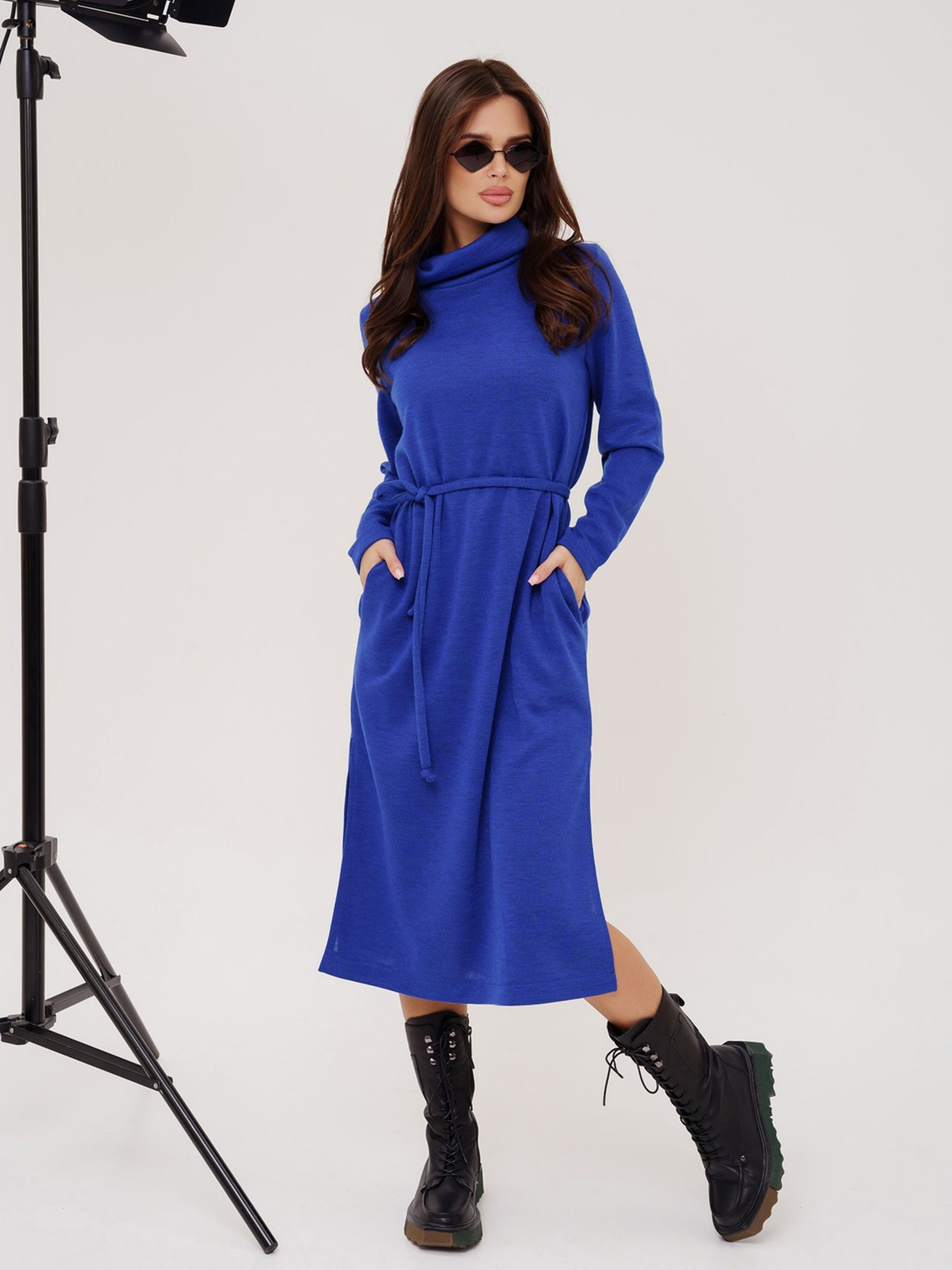 Платье миди ISSA Plus модель 13552_blue Фото