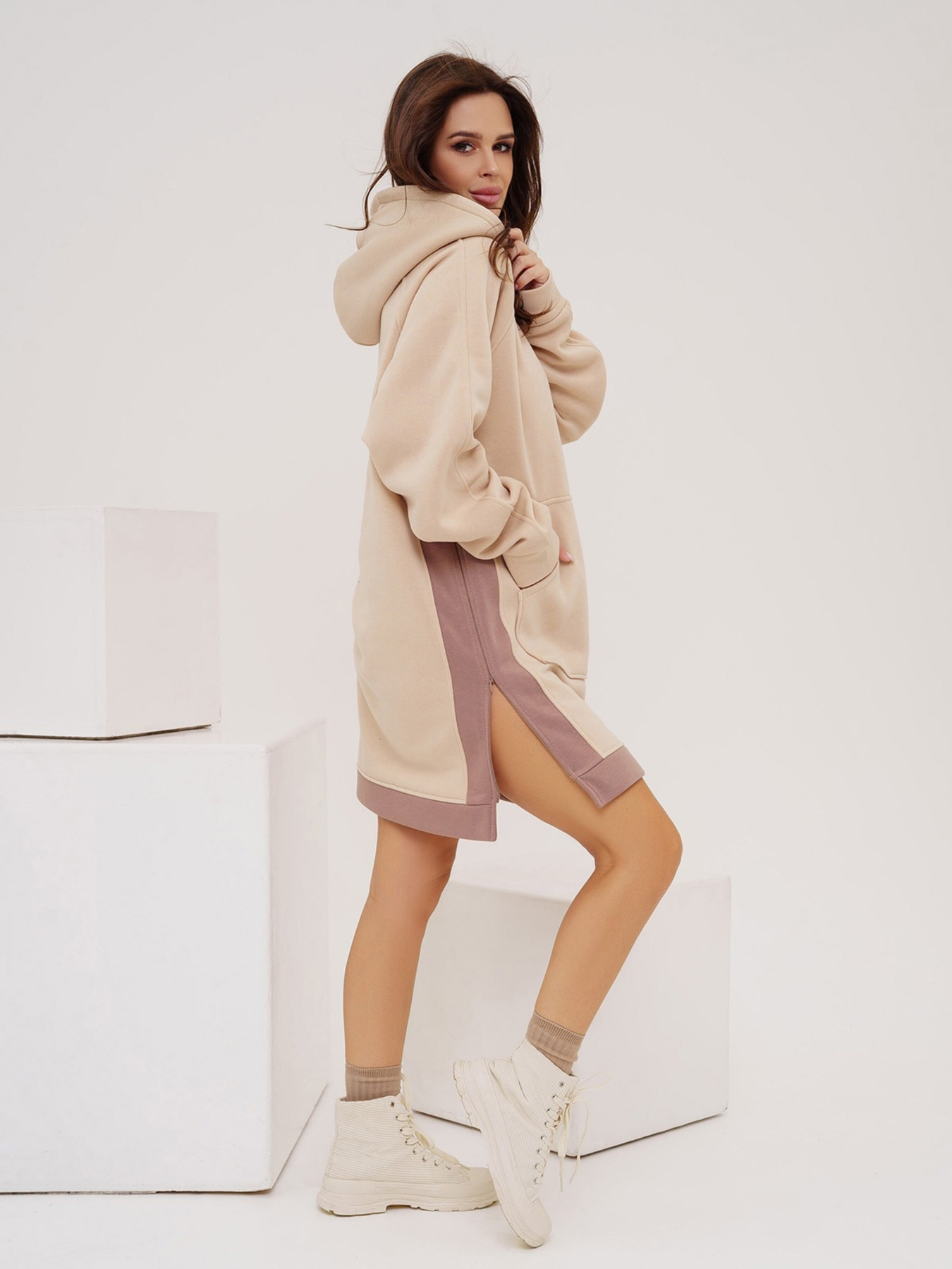 Худи ISSA Plus модель 13553_beige Фото