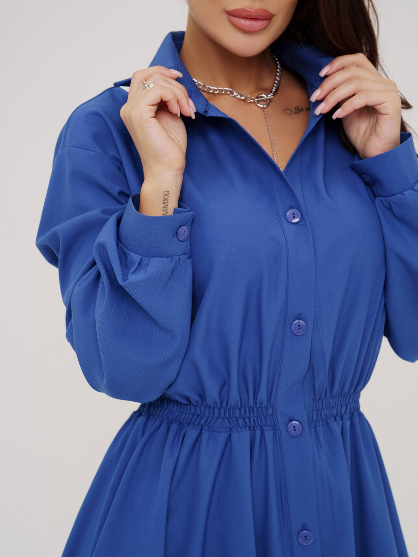 Сукня міді ISSA Plus модель 13556_blue Фото