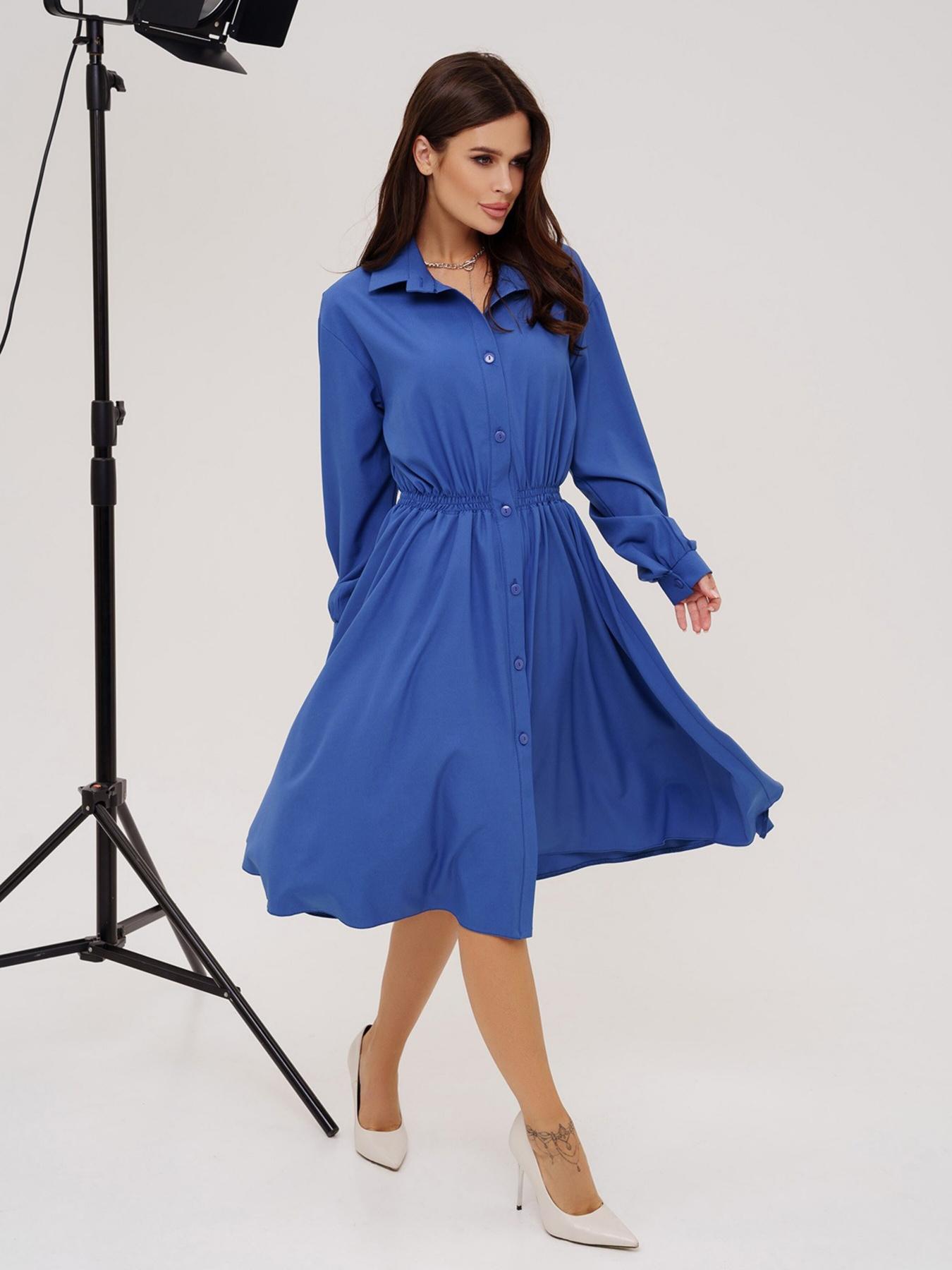 Платье миди ISSA Plus модель 13556_blue Фото