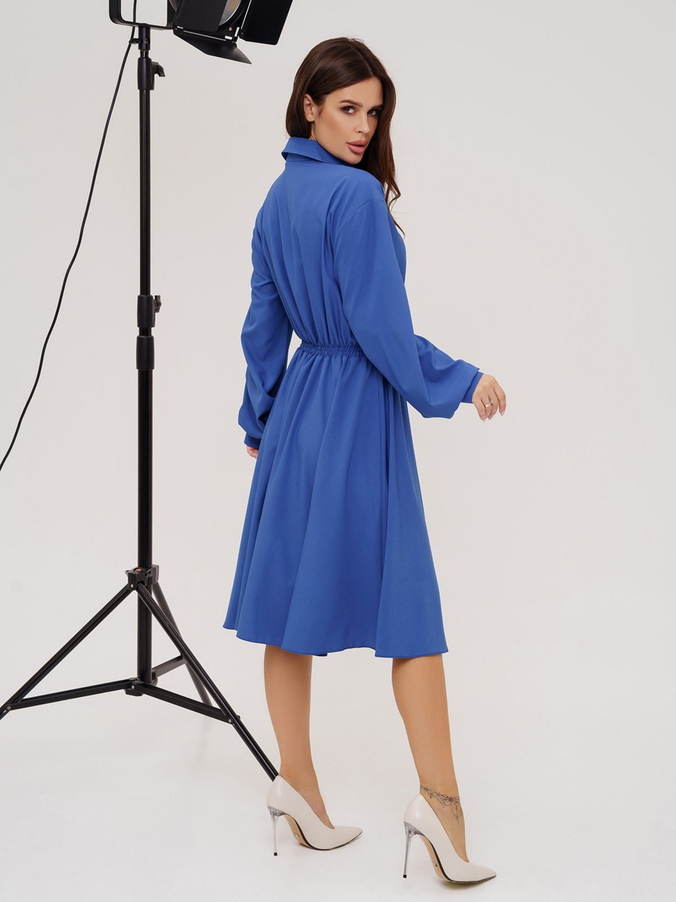 Платье миди ISSA Plus модель 13556_blue Фото