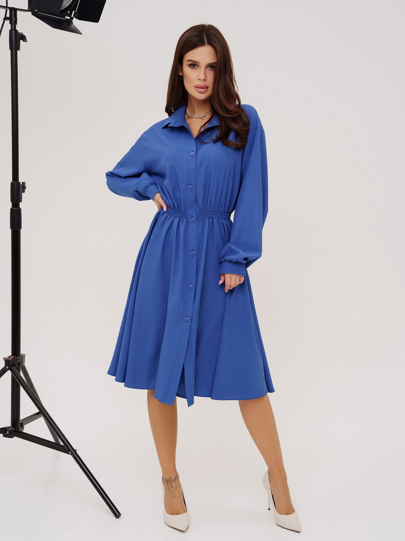 Платье миди ISSA Plus модель 13556_blue Фото