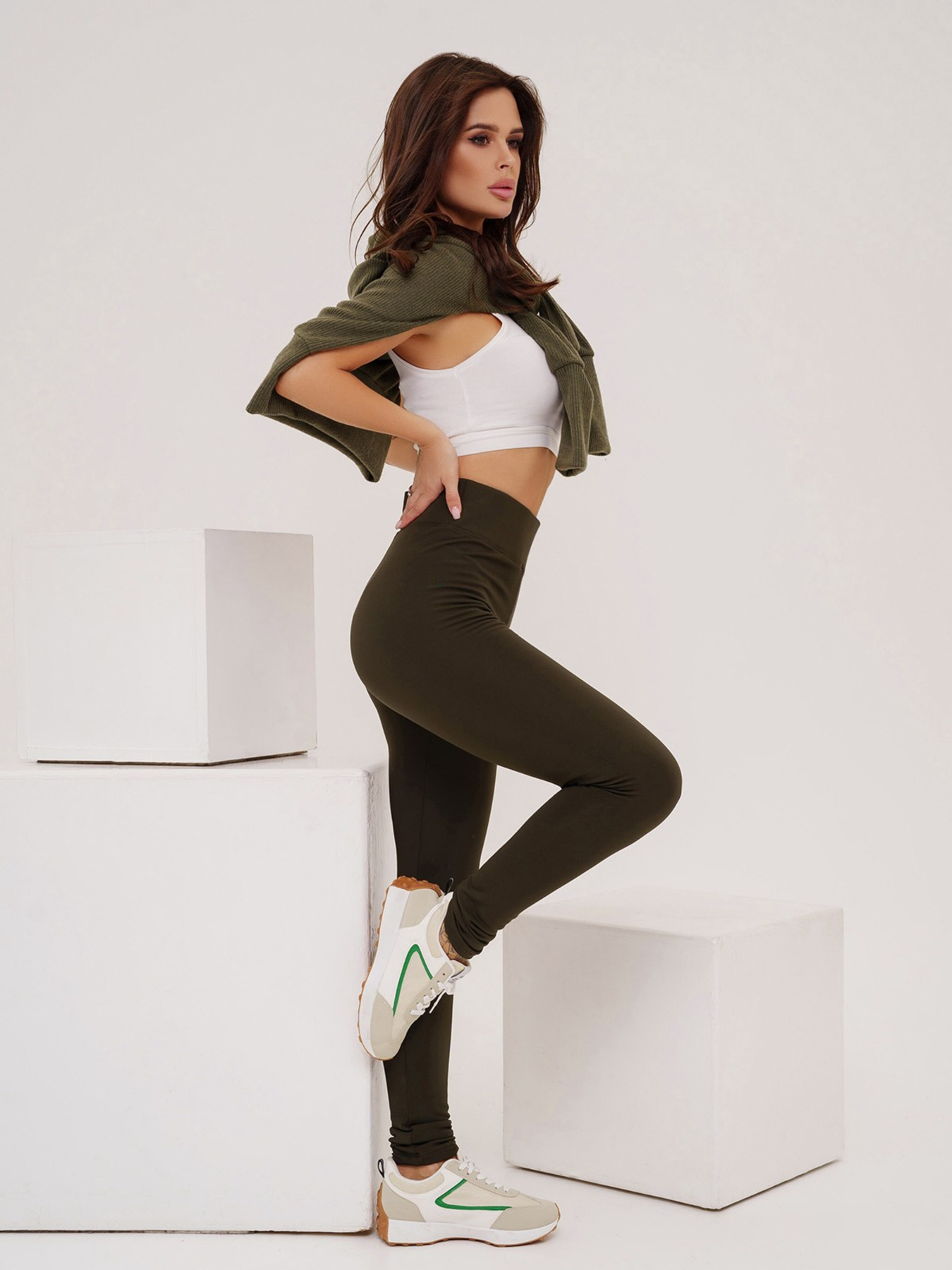 Леггинсы ISSA Plus модель 4499_khaki Фото