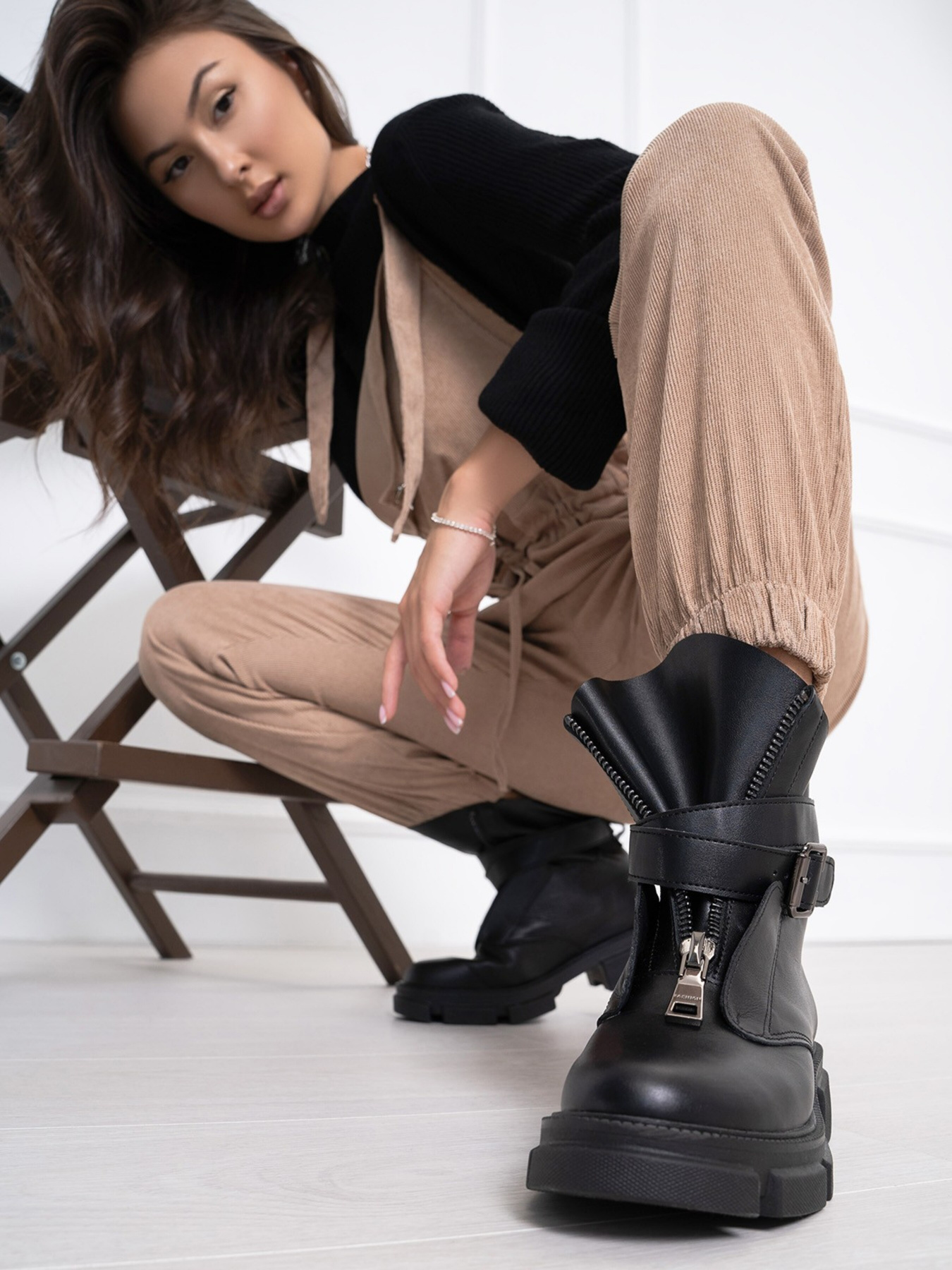 Черевики ISSA Plus модель OB2-112_black Фото