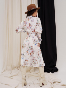 Платье миди ISSA Plus модель SA-297_milky Фото