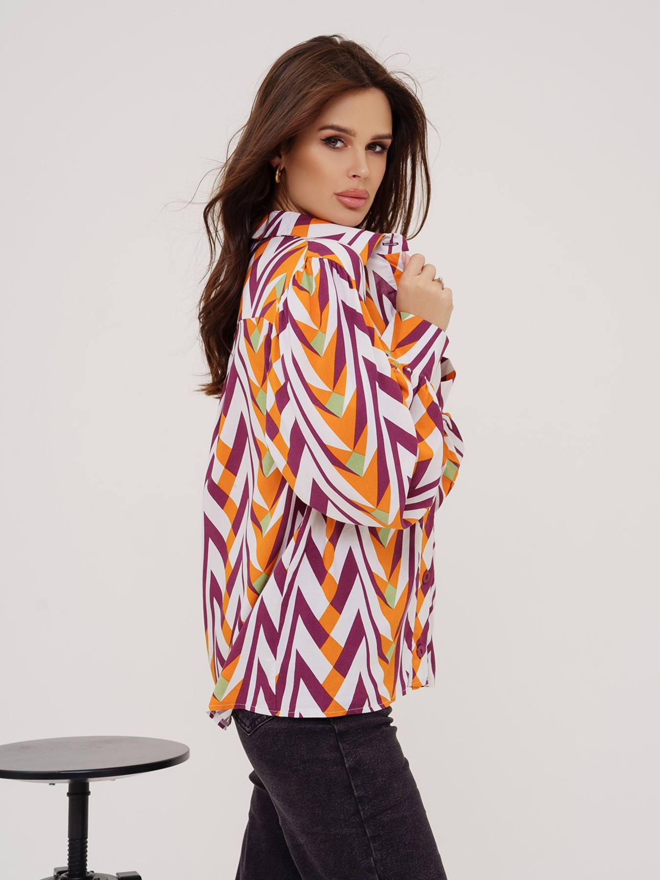 Сорочка ISSA Plus модель SA-423_burgundy Фото