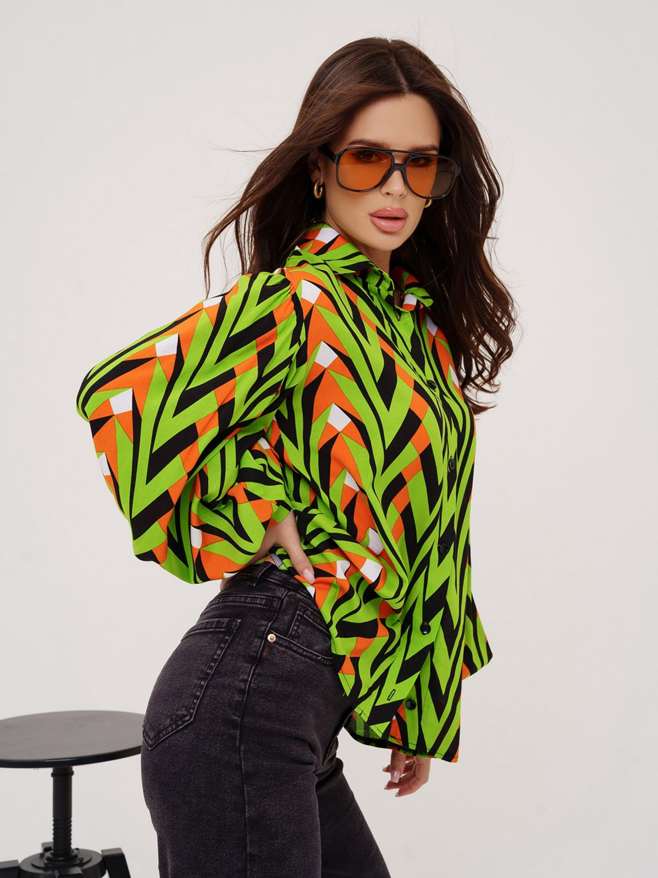 Рубашка ISSA Plus модель SA-423_green Фото