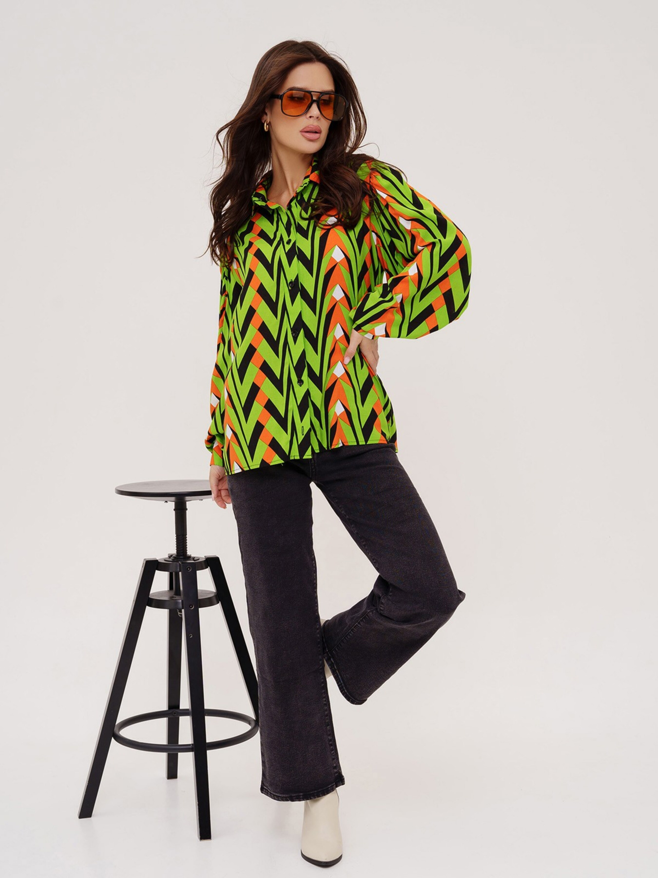 Рубашка ISSA Plus модель SA-423_green Фото