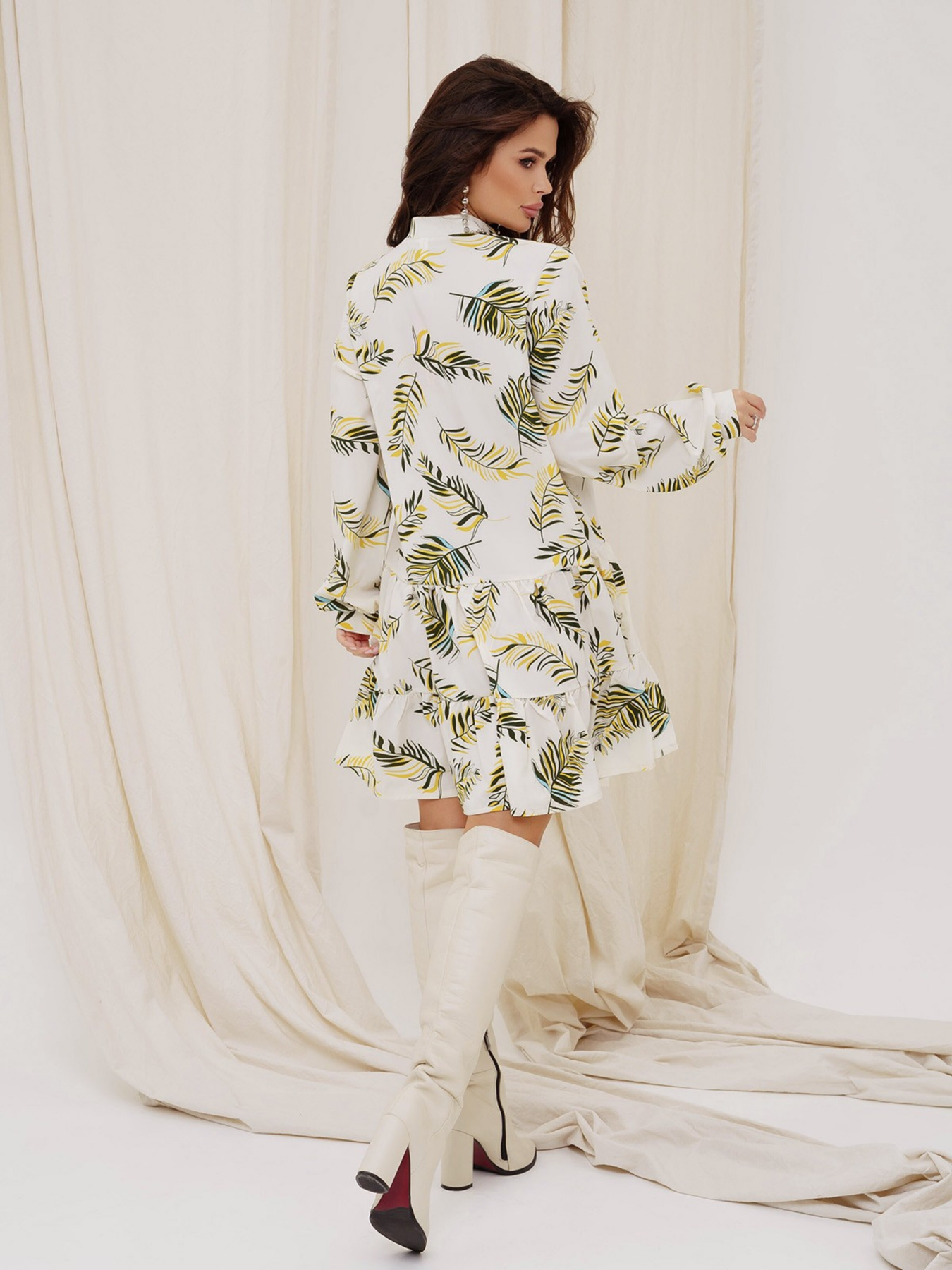 Платье мини ISSA Plus модель SA-424_beige Фото