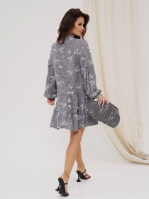 Платье мини ISSA Plus модель SA-424_grey Фото