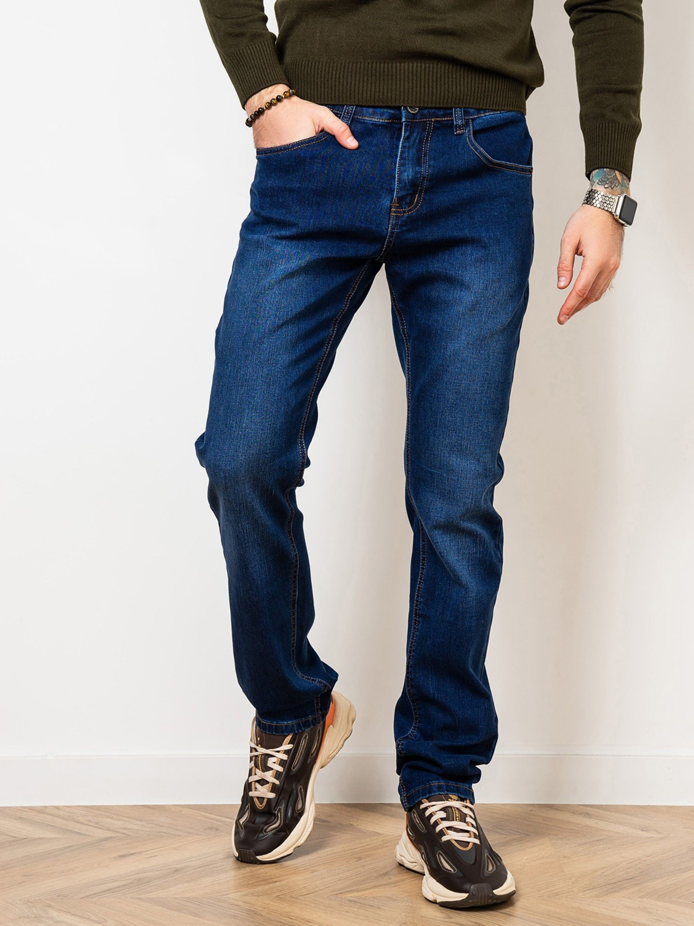 Завужені джинси ISSA Plus модель GN4-44_blue Фото