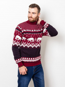 Водолазка ISSA Plus модель GN4-51_burgundy Фото