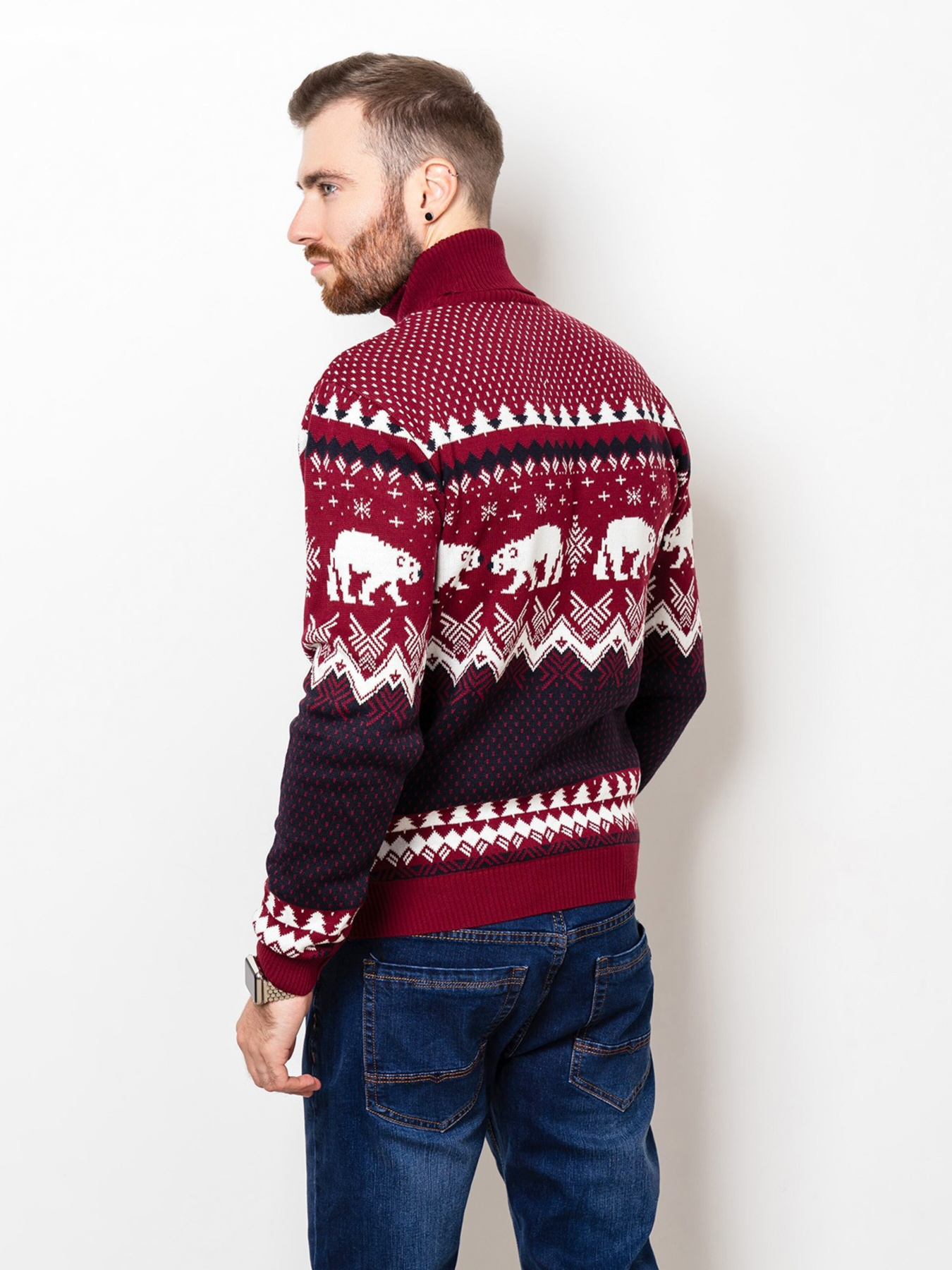 Водолазка ISSA Plus модель GN4-51_burgundy Фото