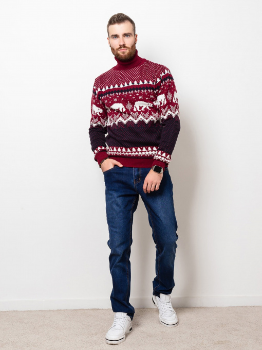 Водолазка ISSA Plus модель GN4-51_burgundy Фото