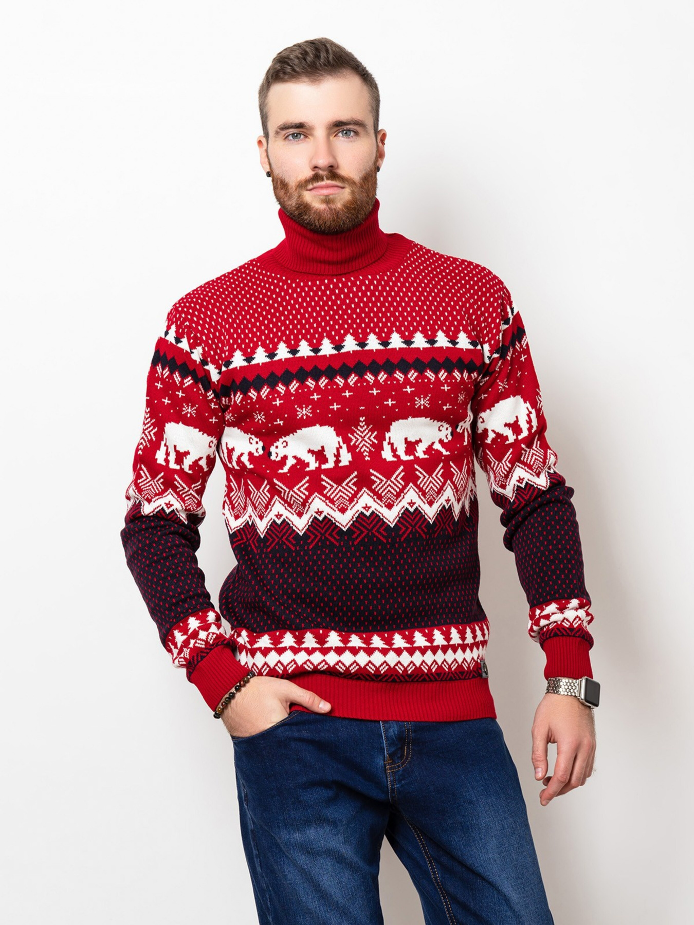 Водолазка ISSA Plus модель GN4-51_red Фото