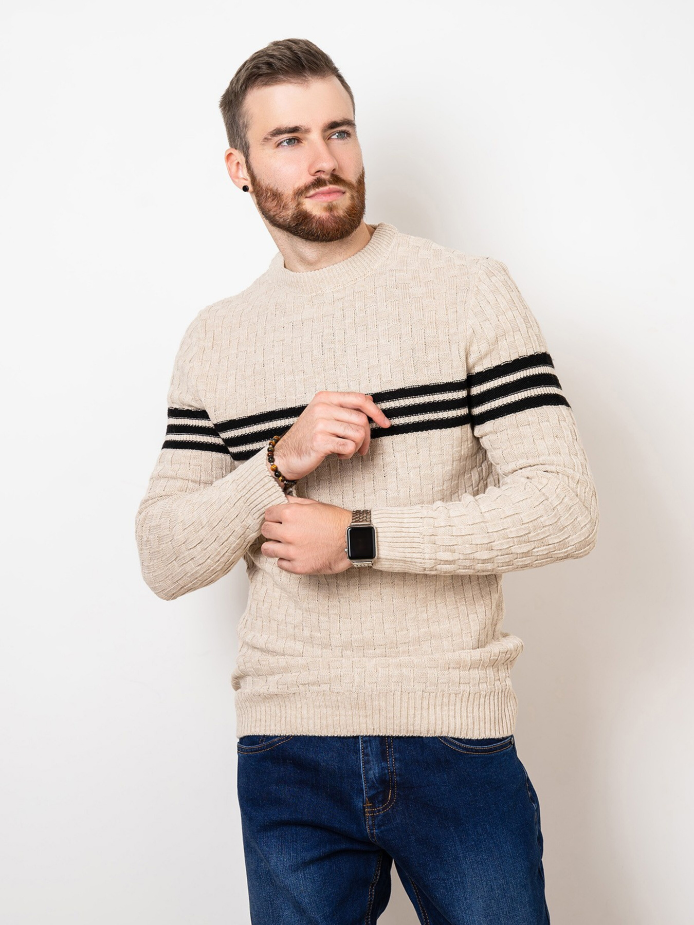 Свитер ISSA Plus модель GN4-52_beige Свитер ISSA Plus модель GN4-52_beige Фото