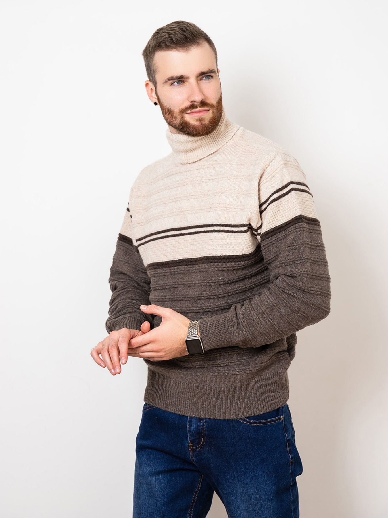 Свитер ISSA Plus модель GN4-53_beige Свитер ISSA Plus модель GN4-53_beige Фото