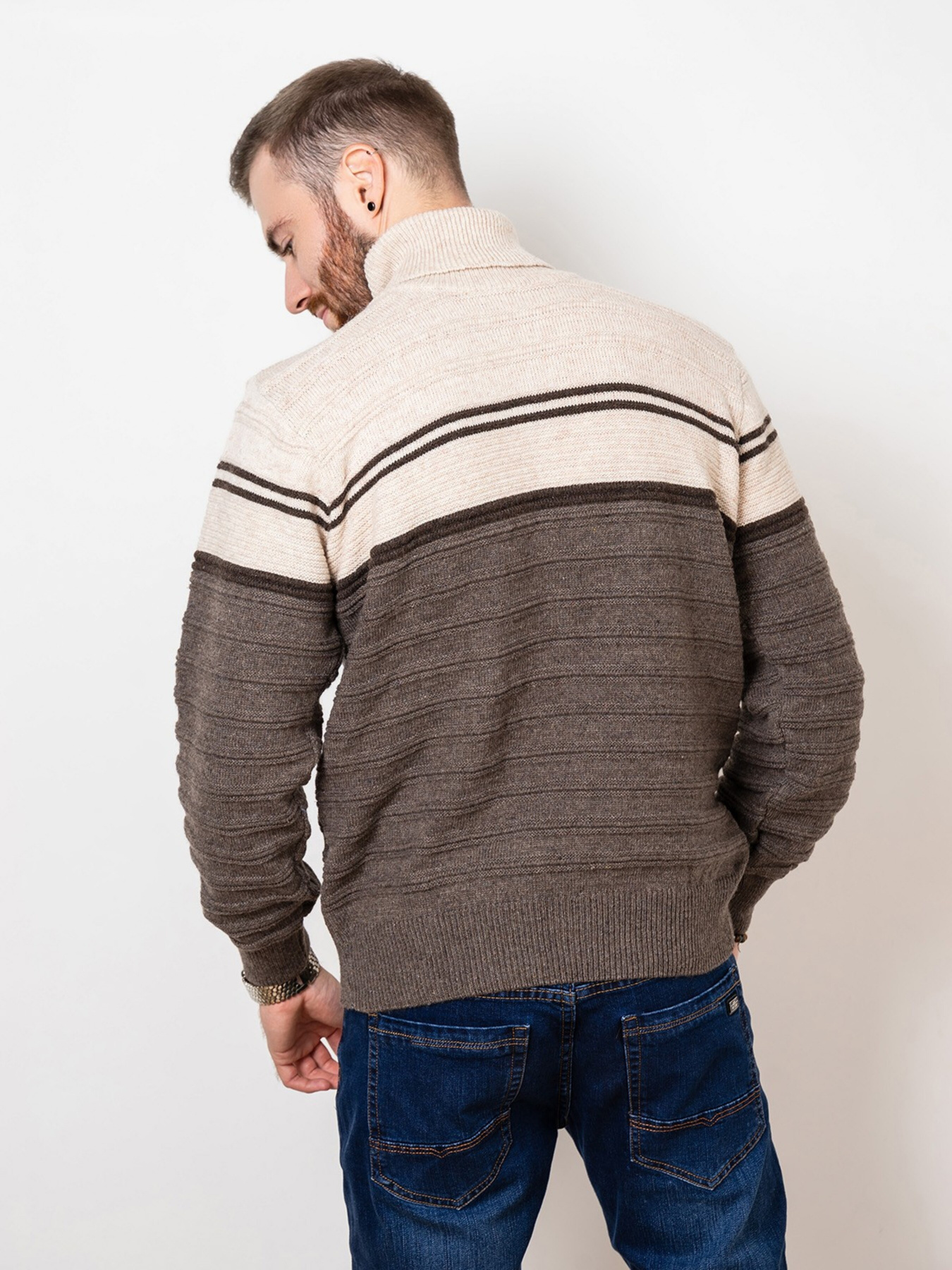 Свитер ISSA Plus модель GN4-53_beige Свитер ISSA Plus модель GN4-53_beige Фото