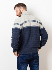 Свитер ISSA Plus модель GN4-53_greyblue Фото