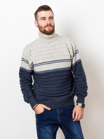 Свитер ISSA Plus модель GN4-53_greyblue Фото