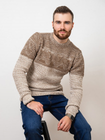 Светр ISSA Plus модель GN4-54_beige Фото