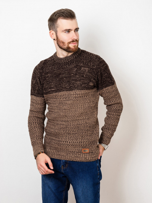 Свитер ISSA Plus модель GN4-54_brown Фото