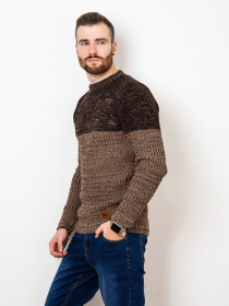 Свитер ISSA Plus модель GN4-54_brown Свитер ISSA Plus модель GN4-54_brown Фото