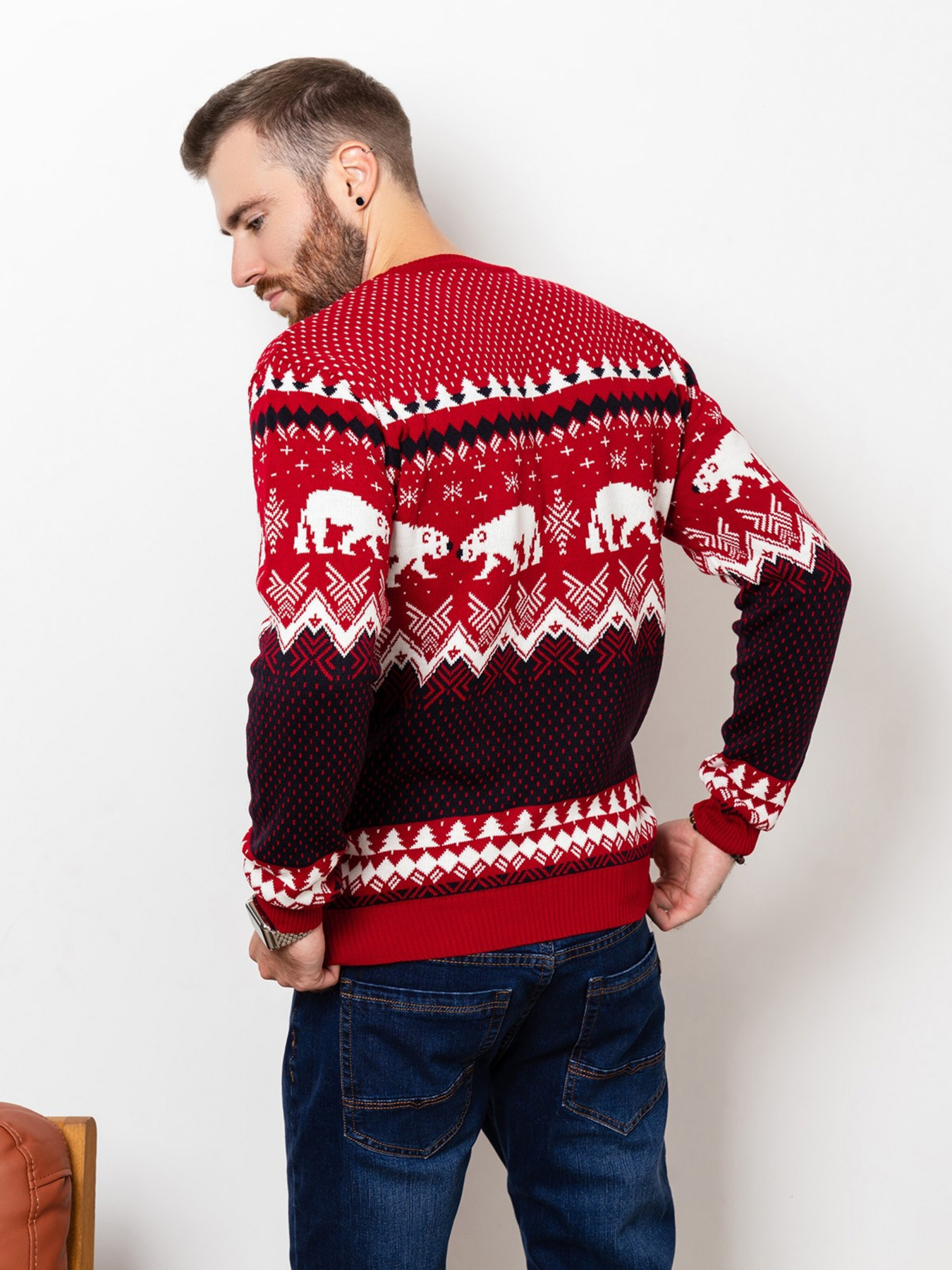 Джемпер ISSA Plus модель GN4-55_red Фото