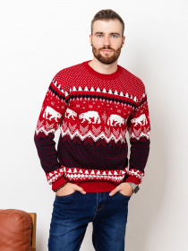 Джемпер ISSA Plus модель GN4-55_red Фото